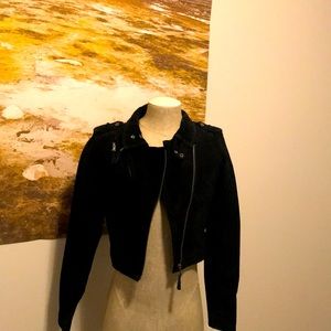 Black suede jacket .Brand new